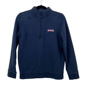 VINEYARD VINES Boys Blue 1/4 Zip Pull Over Sweatshirt Size L (16)